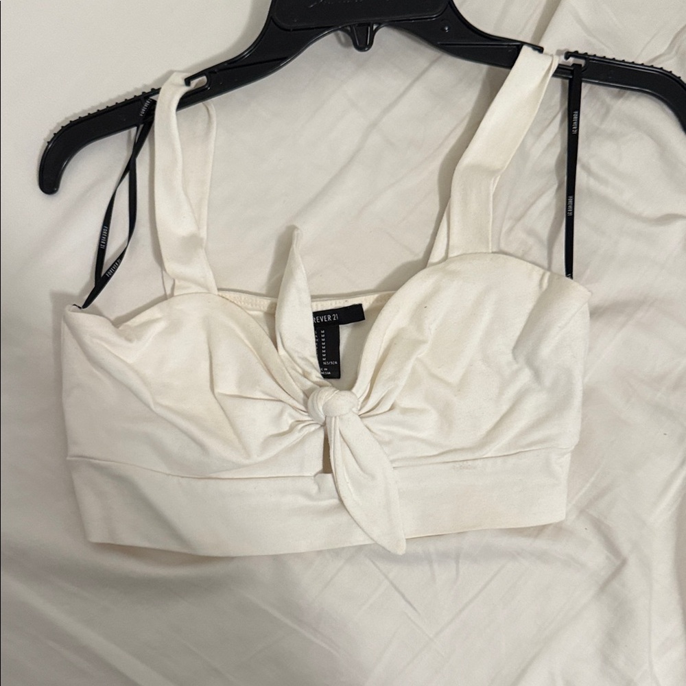 Forever 21 White Crop Top